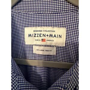 XXL Trim Cut Mizzen + Main Spinnaker Blue Checked Dress Shirt